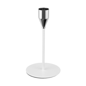 Świecznik metalowy Elegant White 15cm RAVI